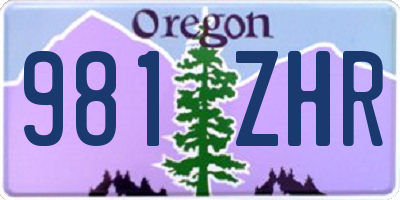 OR license plate 981ZHR