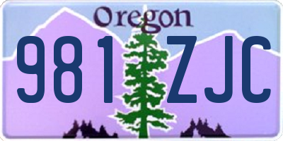 OR license plate 981ZJC