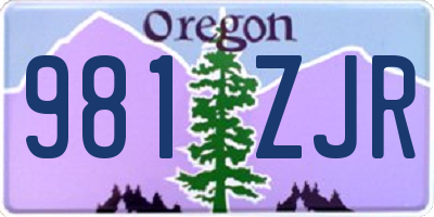 OR license plate 981ZJR