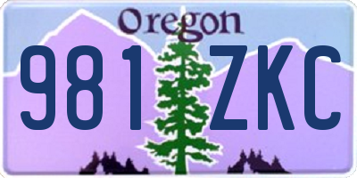 OR license plate 981ZKC