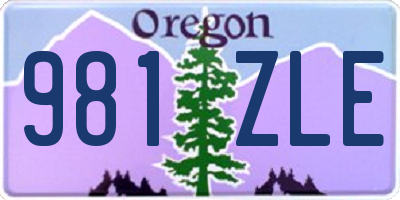 OR license plate 981ZLE