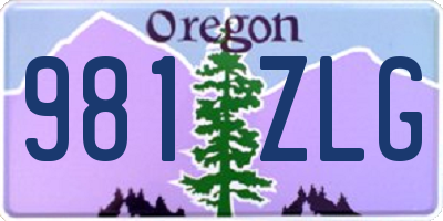 OR license plate 981ZLG