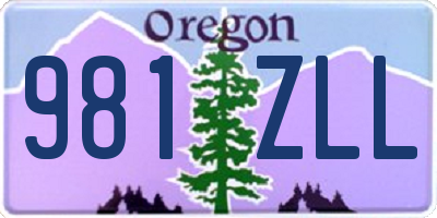 OR license plate 981ZLL