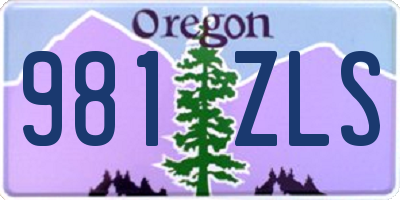 OR license plate 981ZLS