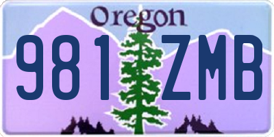 OR license plate 981ZMB
