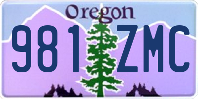 OR license plate 981ZMC