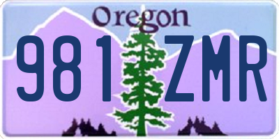 OR license plate 981ZMR