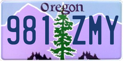 OR license plate 981ZMY