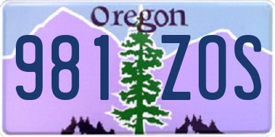 OR license plate 981ZOS