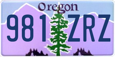 OR license plate 981ZRZ