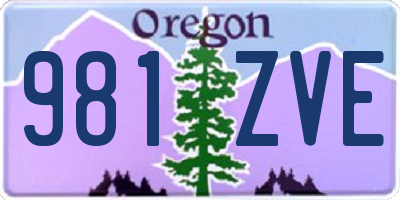 OR license plate 981ZVE