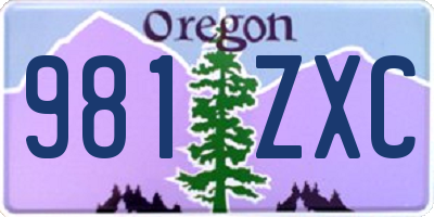 OR license plate 981ZXC