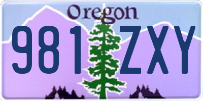 OR license plate 981ZXY