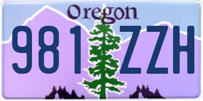 OR license plate 981ZZH