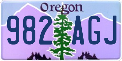 OR license plate 982AGJ