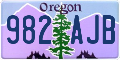 OR license plate 982AJB