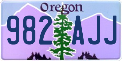 OR license plate 982AJJ