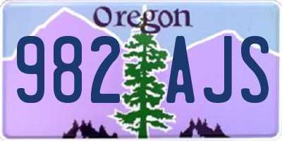 OR license plate 982AJS
