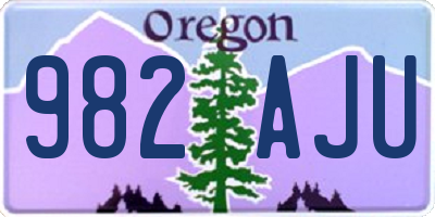 OR license plate 982AJU