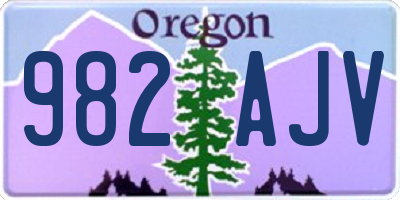 OR license plate 982AJV