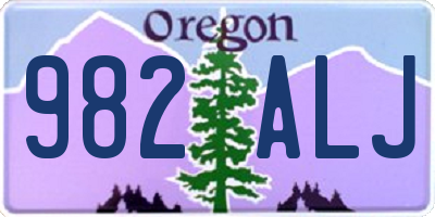 OR license plate 982ALJ