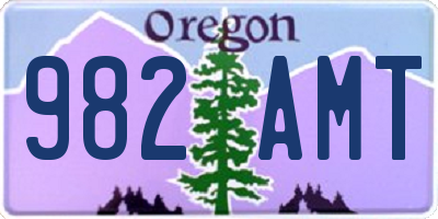 OR license plate 982AMT