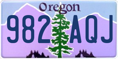 OR license plate 982AQJ