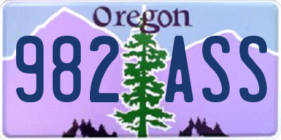 OR license plate 982ASS