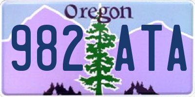 OR license plate 982ATA