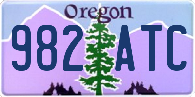 OR license plate 982ATC