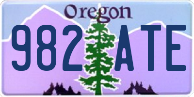 OR license plate 982ATE