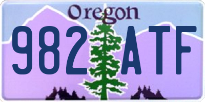 OR license plate 982ATF