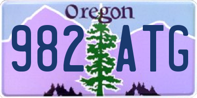 OR license plate 982ATG
