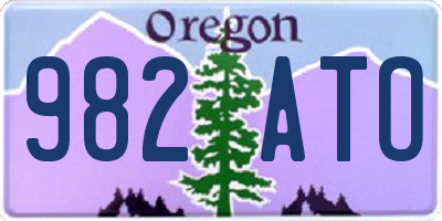 OR license plate 982ATO