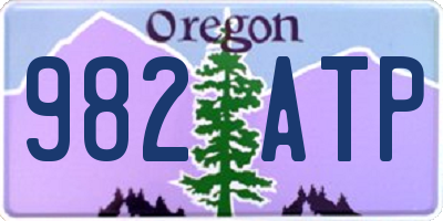 OR license plate 982ATP