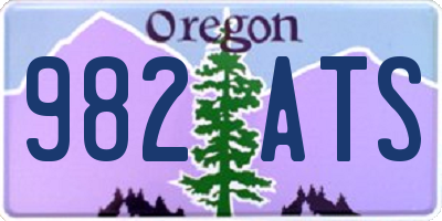 OR license plate 982ATS