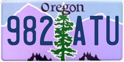 OR license plate 982ATU