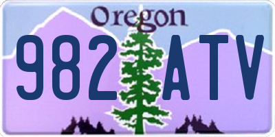OR license plate 982ATV