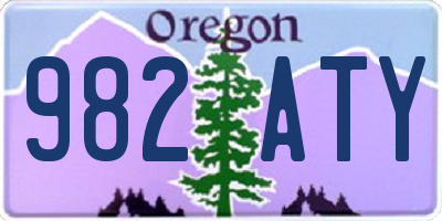 OR license plate 982ATY
