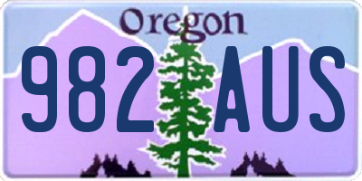 OR license plate 982AUS