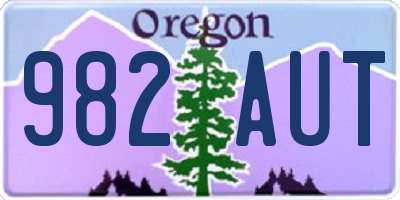 OR license plate 982AUT
