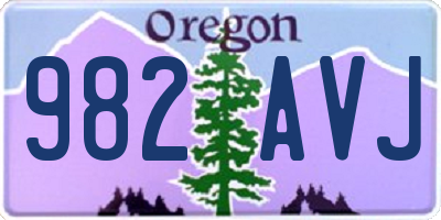 OR license plate 982AVJ