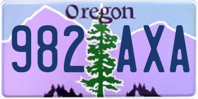 OR license plate 982AXA