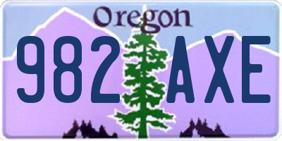 OR license plate 982AXE