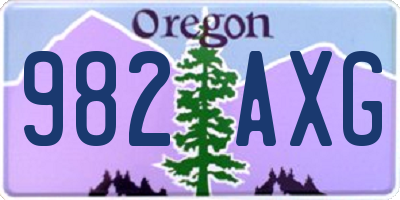 OR license plate 982AXG