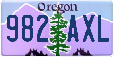 OR license plate 982AXL