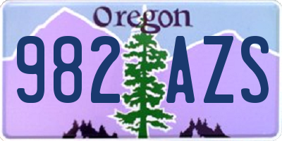 OR license plate 982AZS