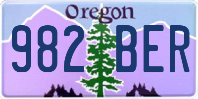 OR license plate 982BER