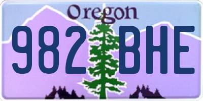 OR license plate 982BHE