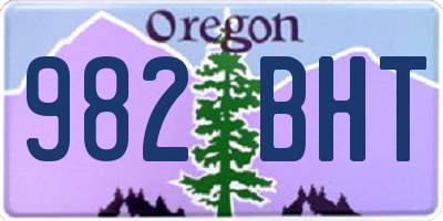 OR license plate 982BHT